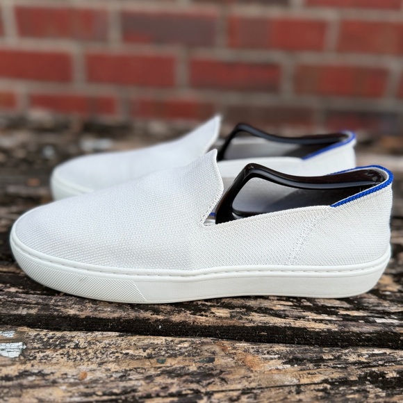 Rothy's The Original Slip On Women’s Bright White Size 6.5 Knit Sneaker M2 - Picture 4 of 15